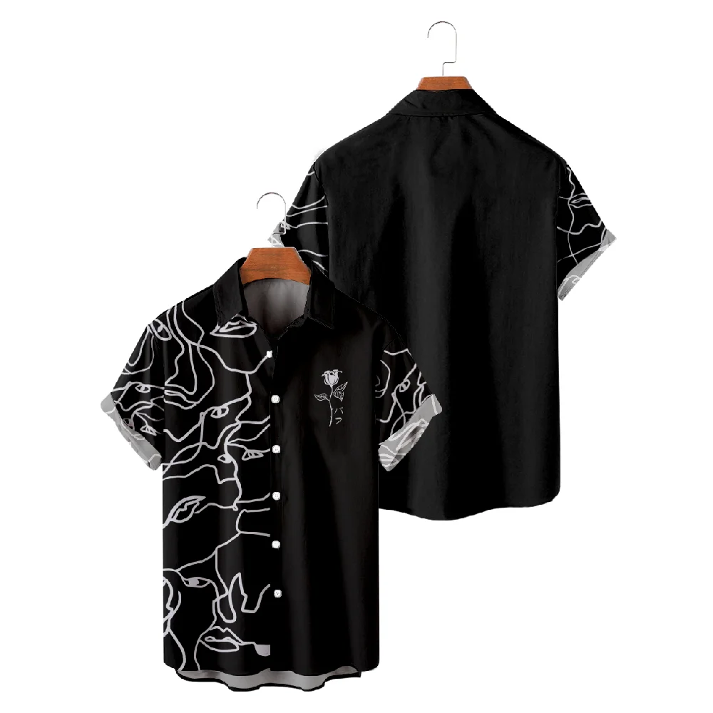 Hawaiian Shirts for Men Black Print White Logo Short Sleeve Shirts Summer Beach Vacation Tops Breathable
Hawaiian Shirts for Men Black Print White Logo Short Sleeve Shirts Summer Beach Vacation Tops Breathable