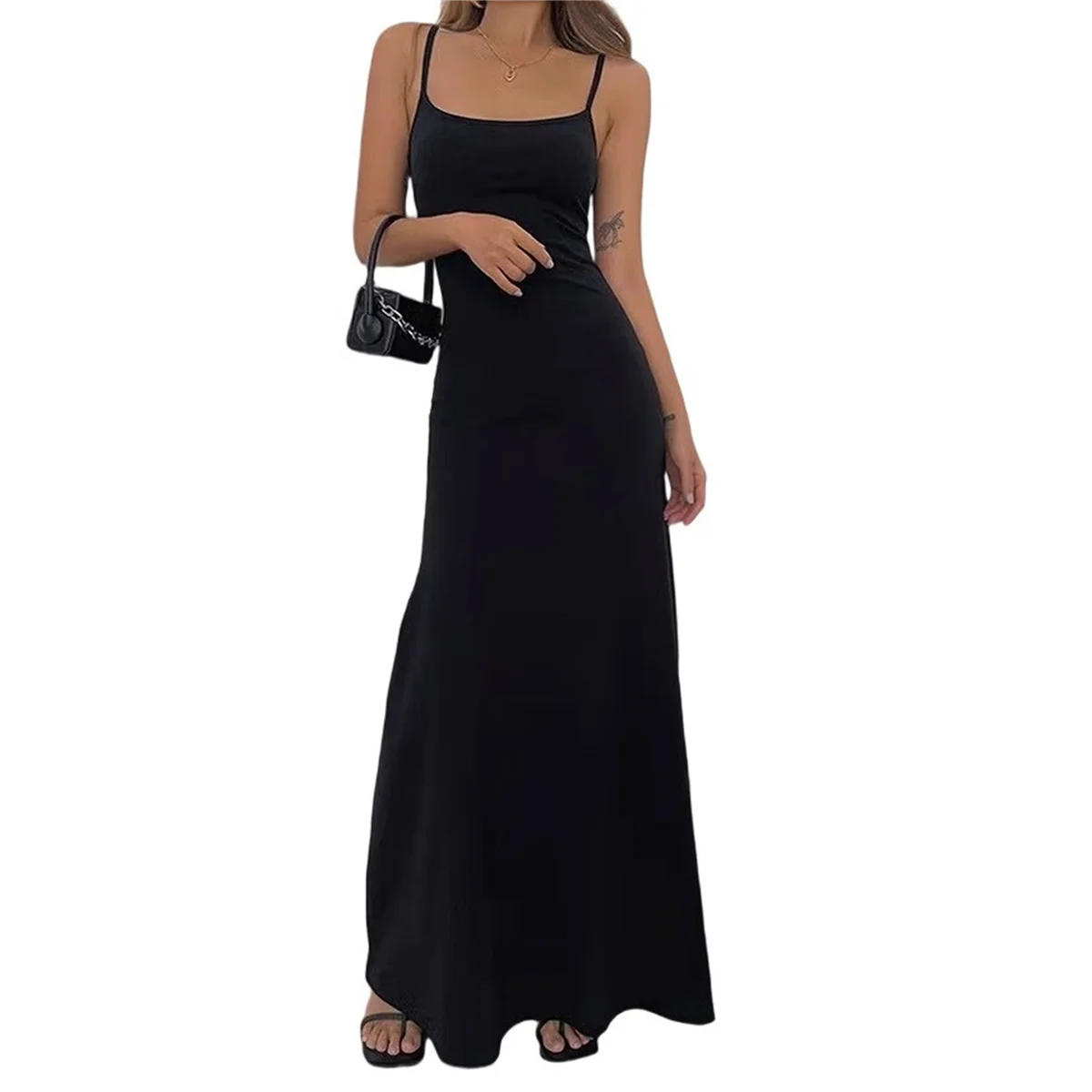 Women'S Basic Lounge Slip Long Dress Elegant Sleeveless Backless Ribbed Bodycon Maxi Dresses Black XL
Women'S Basic Lounge Slip Long Dress Elegant Sleeveless Backless Ribbed Bodycon Maxi Dresses Black XL