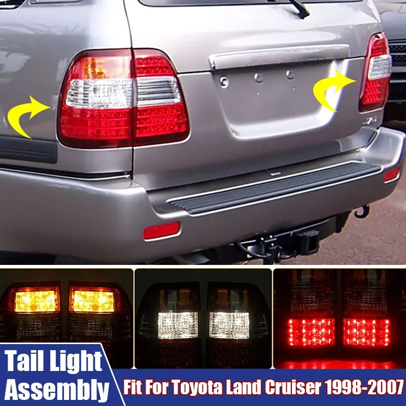 Высококачественный автомобильный задний фонарь в сборе, подходит для Toyota Land Cruiser 1998-2007, фонарь заднего хода, стоп-сигнал, автомобильные аксессуары
Высококачественный автомобильный задний фонарь в сборе, подходит для Toyota Land Cruiser 1998-2007, фонарь заднего хода, стоп-сигнал, автомобильные аксессуары