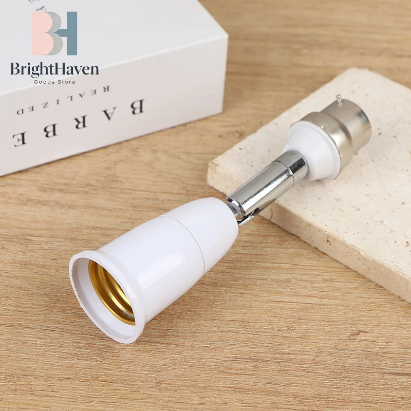 1Pc B22 To E27 Extender Screw E26 Bulb Holder Adapter 90 Drgee Rotatable Bendable Light Socket Holder Converter B.H
1Pc B22 To E27 Extender Screw E26 Bulb Holder Adapter 90 Drgee Rotatable Bendable Light Socket Holder Converter B.H