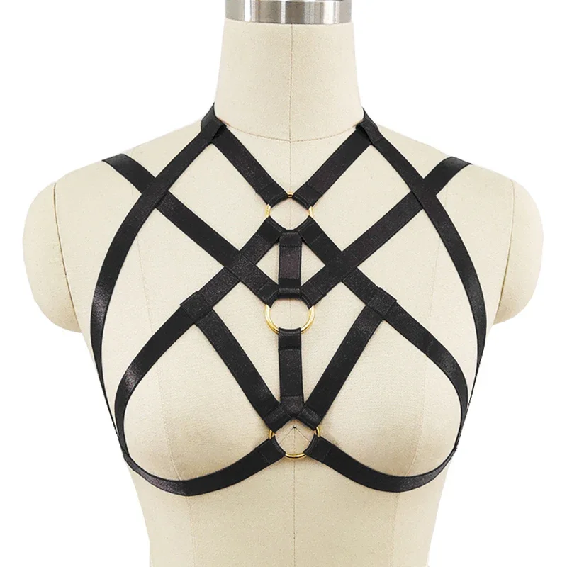 Women Black Body Harness Wedding Lingerie Bondage Belt Punk Sexy Bra Hollow Suspenders Edgy Rave Body Harness Cage Bra
Women Black Body Harness Wedding Lingerie Bondage Belt Punk Sexy Bra Hollow Suspenders Edgy Rave Body Harness Cage Bra