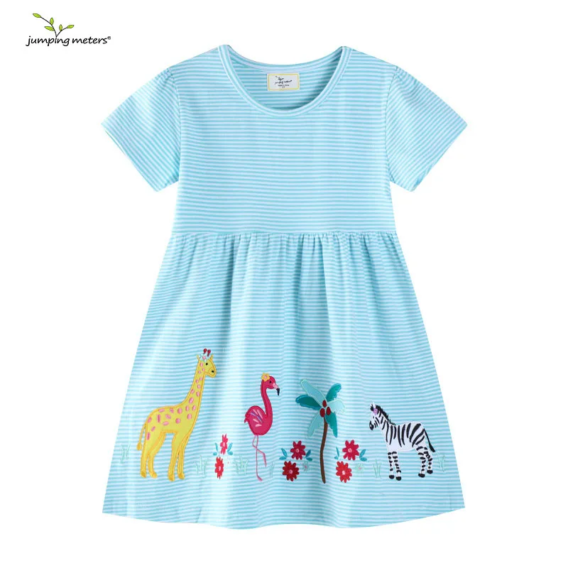Jumping Meters Top Selling New Animals Embroidery Children's Dresses Striped Hot Kids Clothes Todder Girls Party Dresses Frocks
Jumping Meters Top Selling New Animals Embroidery Children's Dresses Striped Hot Kids Clothes Todder Girls Party Dresses Frocks