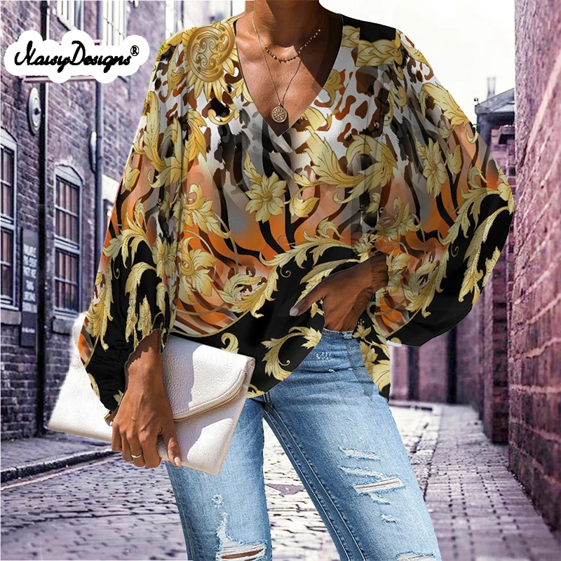 Noisydesigns Women Shirt New Fashion Print Luxury Floral Colorful Leopard 4XL Lady Blouses 2022 Summer Vintage Long Sleeve Top
Noisydesigns Women Shirt New Fashion Print Luxury Floral Colorful Leopard 4XL Lady Blouses 2022 Summer Vintage Long Sleeve Top