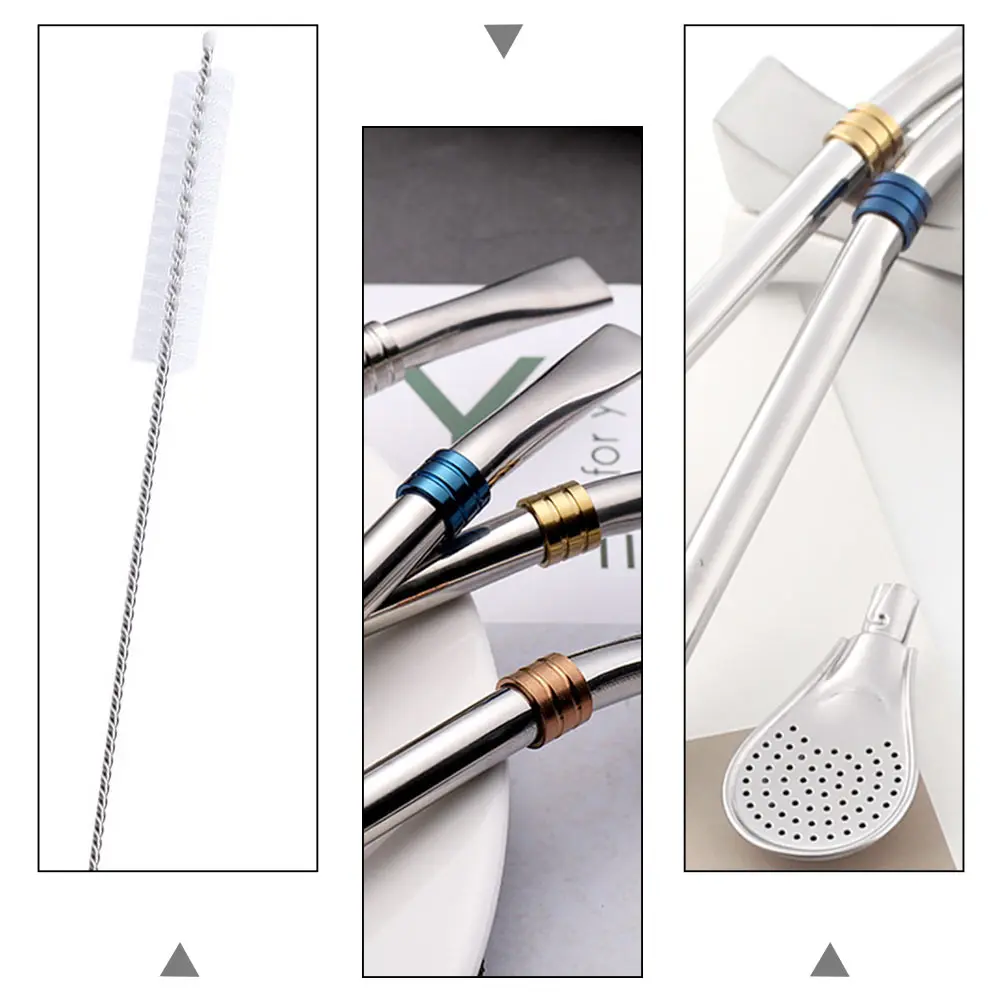 1pc Stainless Steel Straw Spoon Detachable Nozzle Flat Mouth Design With Cleaning Brush For Coffee Swizzle Sticks Mixing Tool
1pc Stainless Steel Straw Spoon Detachable Nozzle Flat Mouth Design With Cleaning Brush For Coffee Swizzle Sticks Mixing Tool