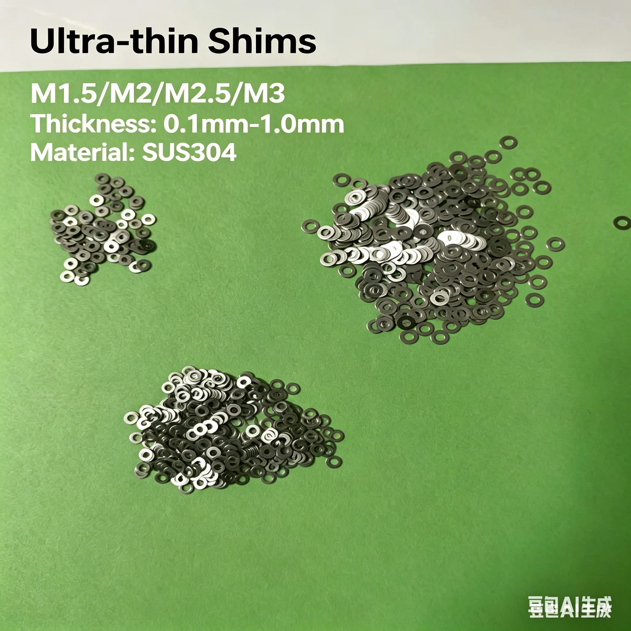 Custom sizes availableM1.5 M2 M2.5 M3 DIN988 SUS304 Stainless Steel Adjusting Shim Washers Ultra-thin Plain Washer Flat Gaskets
Custom sizes availableM1.5 M2 M2.5 M3 DIN988 SUS304 Stainless Steel Adjusting Shim Washers Ultra-thin Plain Washer Flat Gaskets