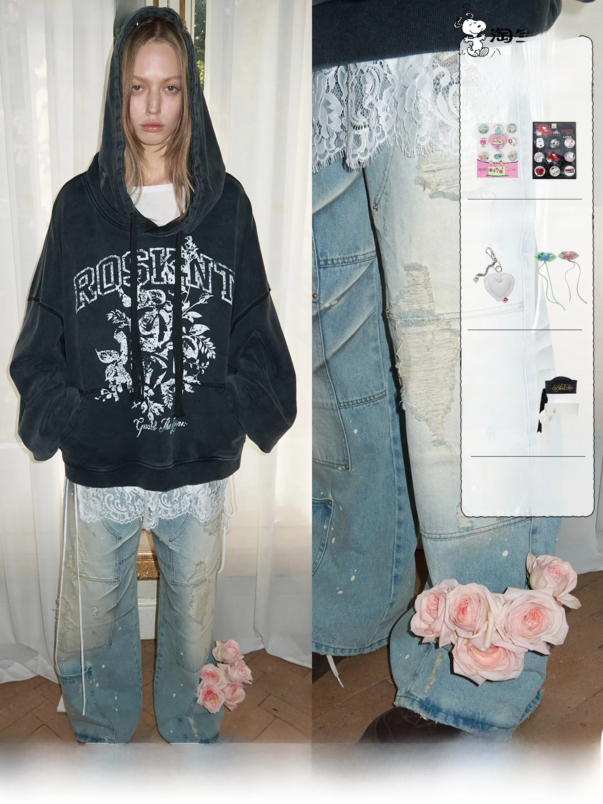 Low Waist Loose Fit Denim Jeans Women's American Washed Distressed Casual Pants 1JINN STUDIO Cotton 100% Spring Season
Low Waist Loose Fit Denim Jeans Women's American Washed Distressed Casual Pants 1JINN STUDIO Cotton 100% Spring Season