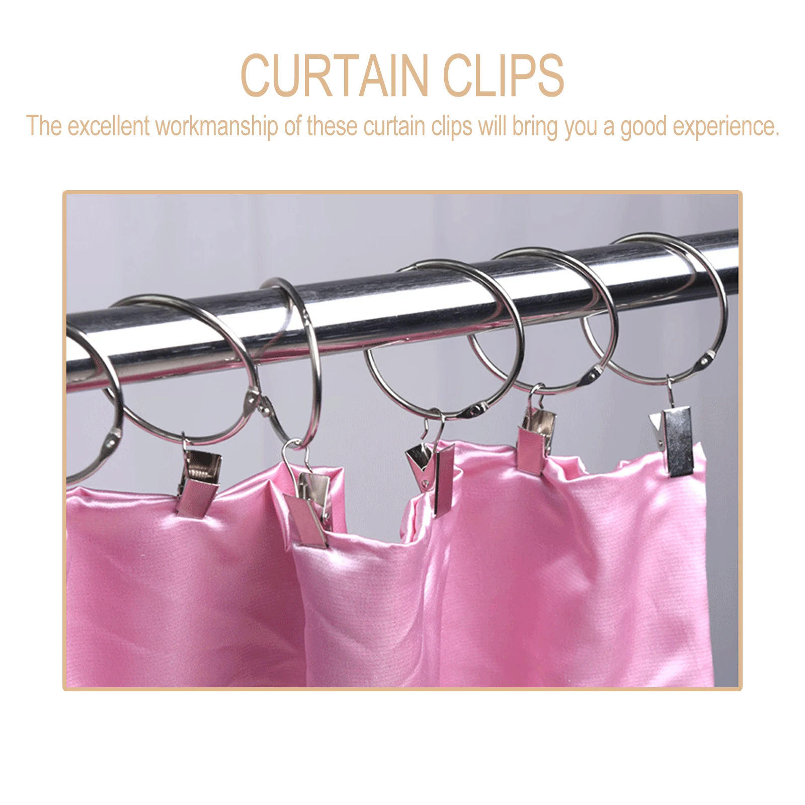 40Pcs High Quality Metal Curtain Hooks Multifunctional for Curtains Photos and Laundry Curtain Clips Drapery Clips
40Pcs High Quality Metal Curtain Hooks Multifunctional for Curtains Photos and Laundry Curtain Clips Drapery Clips