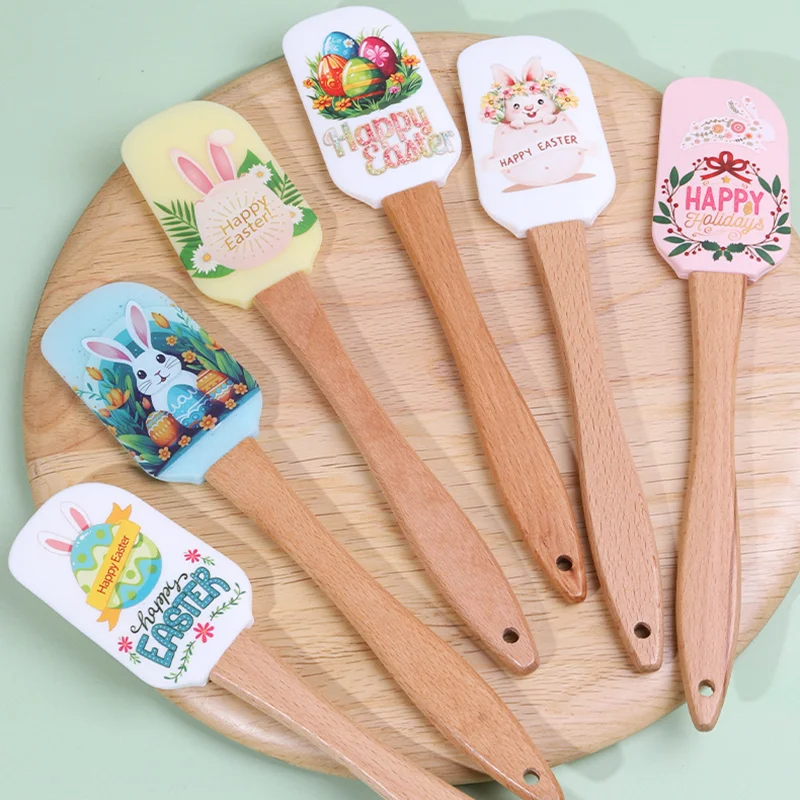 IK Silicone Spatulas 6PCS Easter Theme Kitchen Utensils Wooden Handle Non-Stick Heat Resistant Cooking Turner Baking Scraper
IK Silicone Spatulas 6PCS Easter Theme Kitchen Utensils Wooden Handle Non-Stick Heat Resistant Cooking Turner Baking Scraper