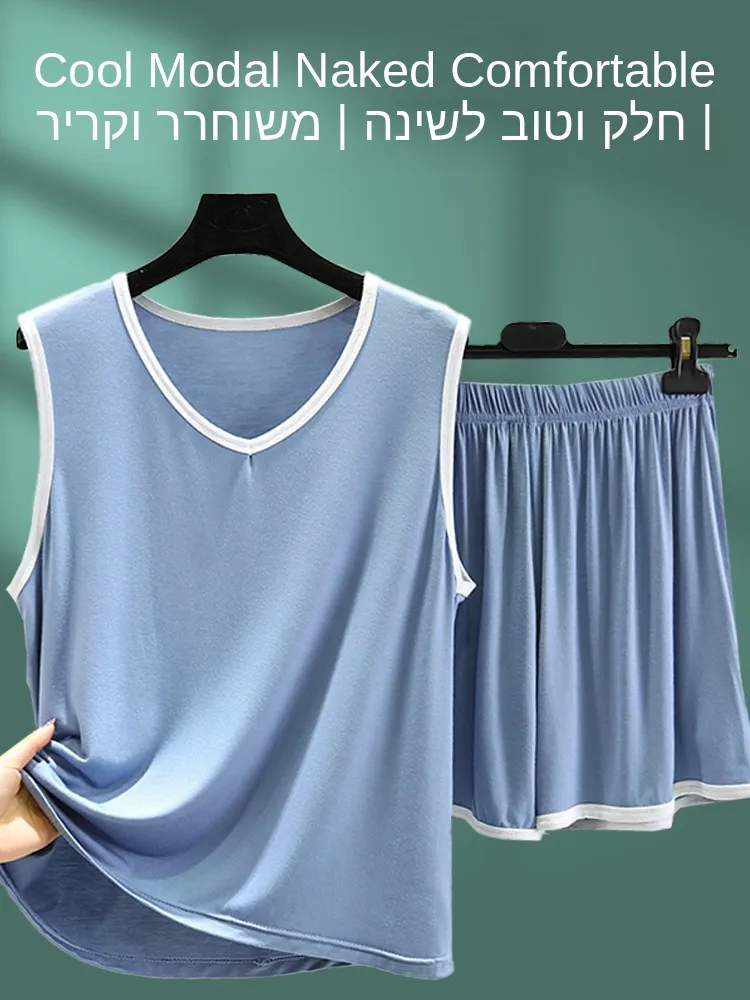 Modal V-Neck Sleeveless Short Set Women's Summer Lightweight Loose Home Clothes Air Conditioner Outfit Casual Style
Modal V-Neck Sleeveless Short Set Women's Summer Lightweight Loose Home Clothes Air Conditioner Outfit Casual Style