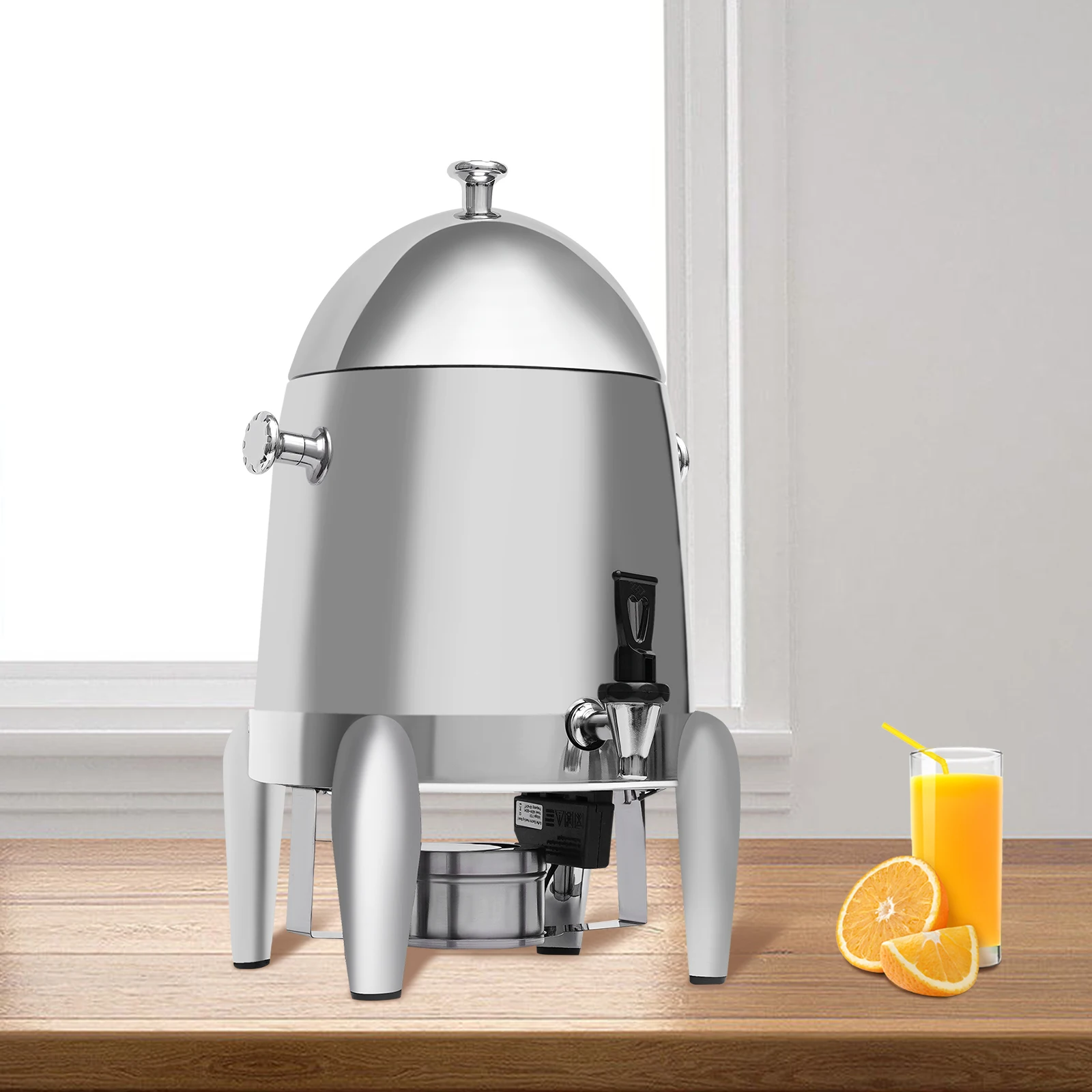 Large Capacity Commercial Beverage Dispenser Stainless Steel Four Leg Base High Temp Resistant Clear PC Body Electric & Outdoor Alcohol Heating Two Ways Keep Hot Or Chilled Ideal For Coffee Milk Tea Juice Home Hotel Catering Service
Large Capacity Commercial Beverage Dispenser Stainless Steel Four Leg Base High Temp Resistant Clear PC Body Electric & Outdoor Alcohol Heating Two Ways Keep Hot Or Chilled Ideal For Coffee Milk Tea Juice Home Hotel Catering Service