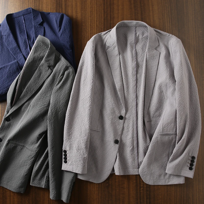 Italian Luxury Men's Casual Bubble Shirt Sun Protection Anti-Wrinkle Pure Color Small Suit Spring Summer Outerwear Jacket
Italian Luxury Men's Casual Bubble Shirt Sun Protection Anti-Wrinkle Pure Color Small Suit Spring Summer Outerwear Jacket