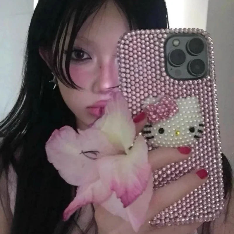 Sanrio Kawaii Hello Kitty Mobile Phone Case Anime Cartoon Cute High-value Ins Style DIY IPhone Protective Case with Material Bag
Sanrio Kawaii Hello Kitty Mobile Phone Case Anime Cartoon Cute High-value Ins Style DIY IPhone Protective Case with Material Bag