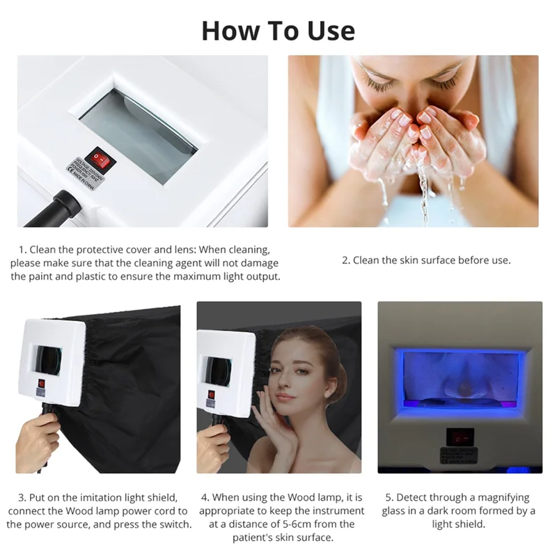 Skin UV Analyzer Wood Lamp Facial Skin Testing Examination Magnifying Analyzer Lamp Machine SPA Skin Care Tools Durable EU Plug
Skin UV Analyzer Wood Lamp Facial Skin Testing Examination Magnifying Analyzer Lamp Machine SPA Skin Care Tools Durable EU Plug