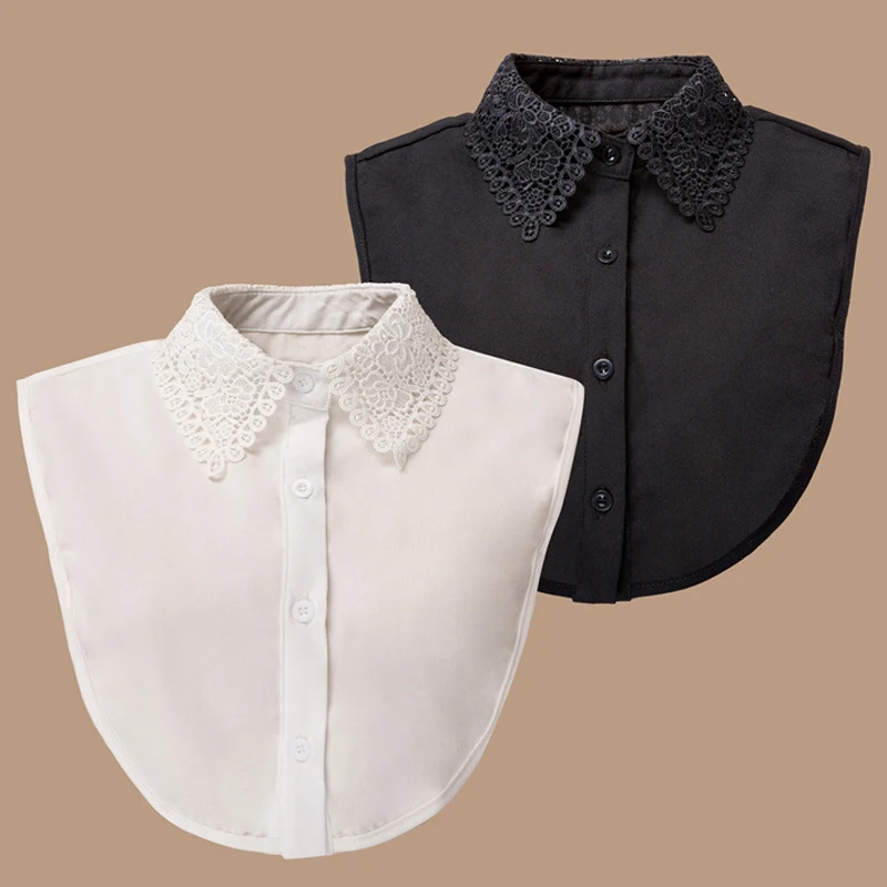 Lace Flower Fake Collar Women Black White Shirt Collars Fashion Vintage Sweater False Ties Detachable Collar Clothes Accessories
Lace Flower Fake Collar Women Black White Shirt Collars Fashion Vintage Sweater False Ties Detachable Collar Clothes Accessories