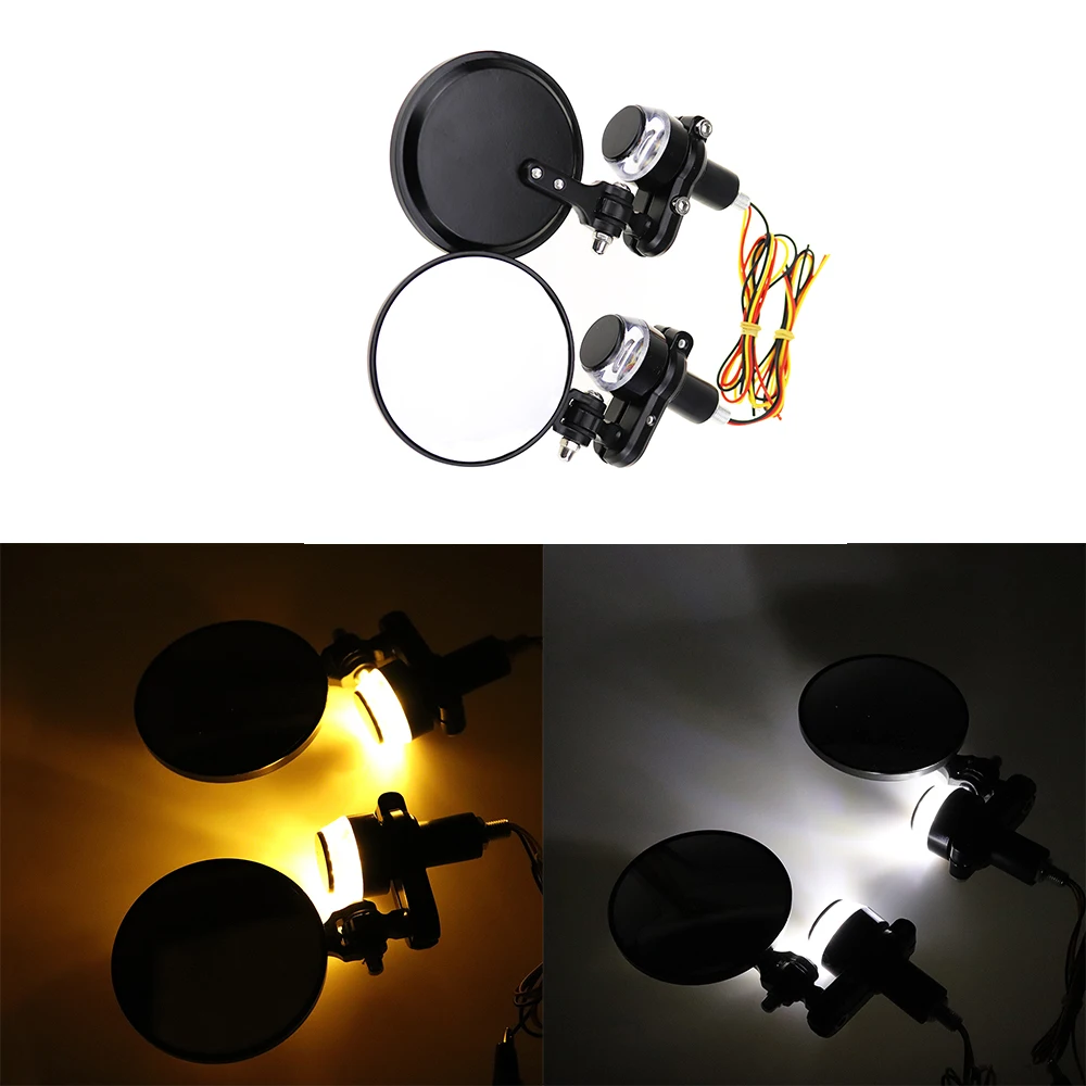 2 Pcs 12V Aluminum Alloy Motorcycle Rearview Mirrors with LED Turn Signal For Honda Kawasaki Suzuki models
2 Pcs 12V Aluminum Alloy Motorcycle Rearview Mirrors with LED Turn Signal For Honda Kawasaki Suzuki models