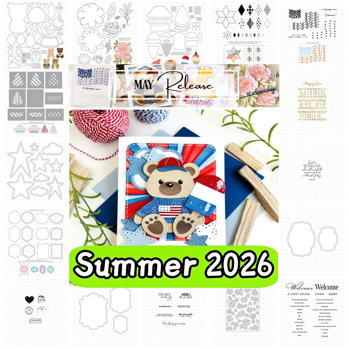 May 2026 Bear Rose Ice Cream Frame Baby Metal Cutting Dies Clear Stamps Stencil Hot Foil for DIY Decorating Scrapbook Gift Card
May 2026 Bear Rose Ice Cream Frame Baby Metal Cutting Dies Clear Stamps Stencil Hot Foil for DIY Decorating Scrapbook Gift Card