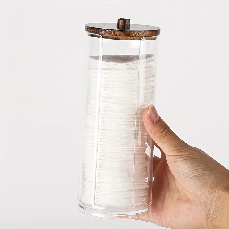 Clear Cotton Ball Pad Swabs Make Up Pads Dispenser Holder Organizer Container with Wood Lid Multifunction Bathroom Storage
Clear Cotton Ball Pad Swabs Make Up Pads Dispenser Holder Organizer Container with Wood Lid Multifunction Bathroom Storage