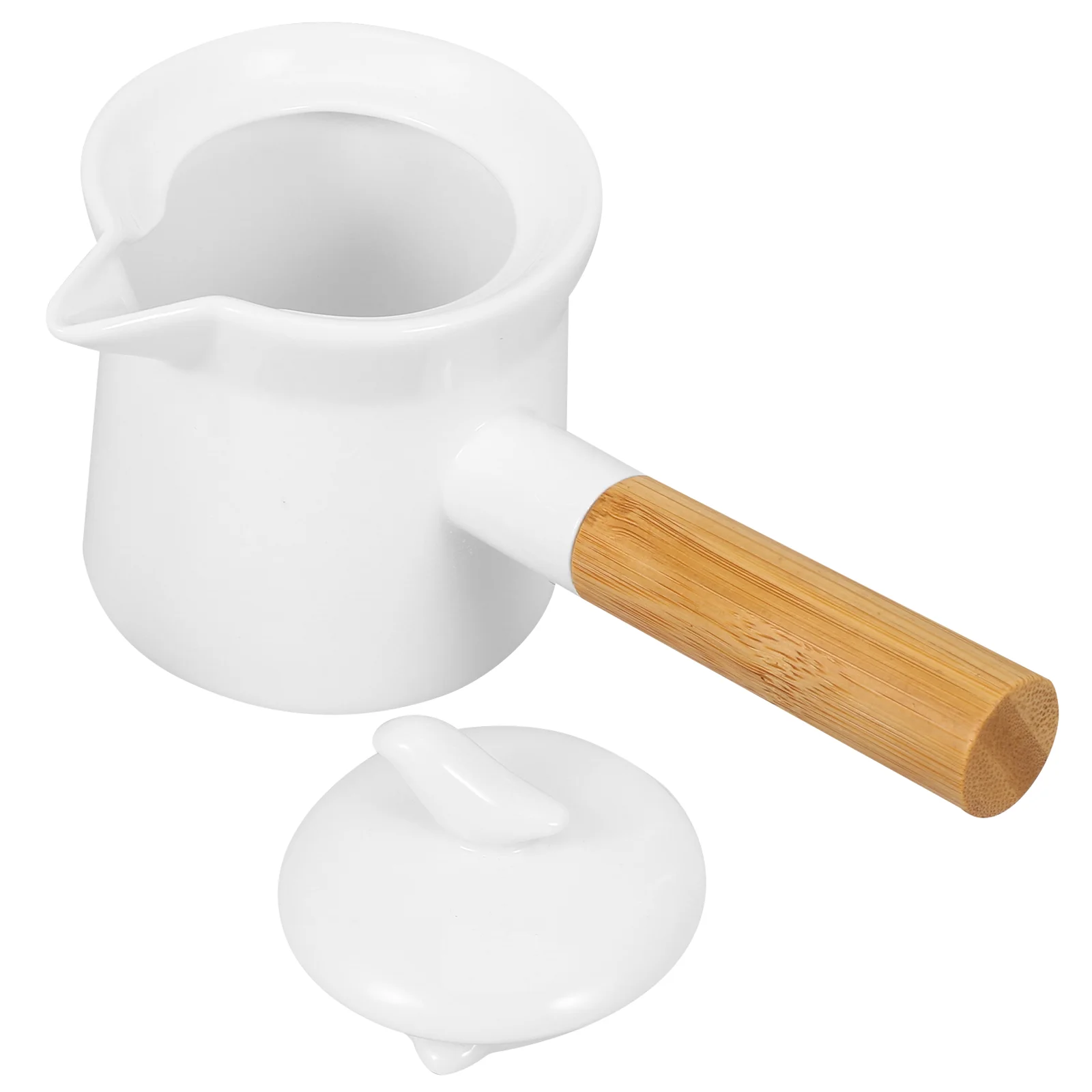 Wooden Handle Ceramic Milk Pan Sauce Soy Container Mini Saucepan Household Cooking Pot
Wooden Handle Ceramic Milk Pan Sauce Soy Container Mini Saucepan Household Cooking Pot
