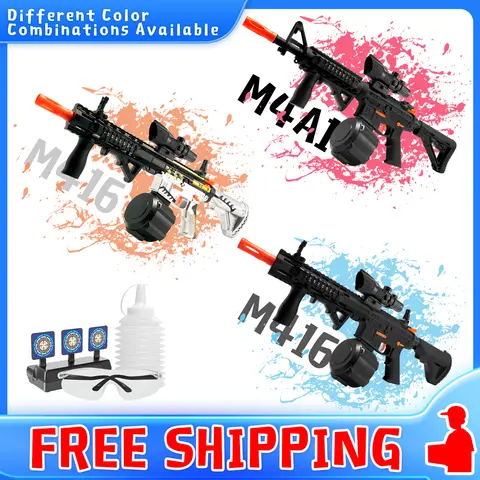 High Speed M4A1 Electric Gel Balls Gun Toys, Automatic&Manual Dual Modes,  Large M416 Water Bullet Blaster, Outdoor Games, Gifts