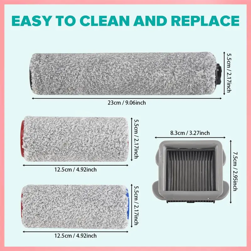 L65A-Replacement Brush Roller And Vacuum Filter Suitable For Xiaomi Roborock Dyad U10 WD1S1A Cordless Wet Dry Vacuum Cleaner
L65A-Replacement Brush Roller And Vacuum Filter Suitable For Xiaomi Roborock Dyad U10 WD1S1A Cordless Wet Dry Vacuum Cleaner