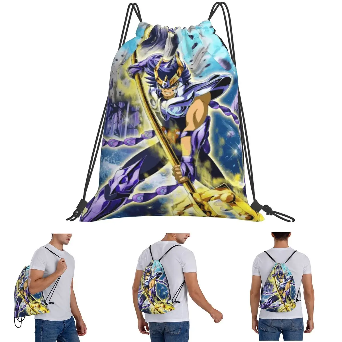 Anime Knights Of The Zodiac Phoenix Ikki Backpacks Multi-function Drawstring Bags Sports Bag Book Bags for Travel Students
Anime Knights Of The Zodiac Phoenix Ikki Backpacks Multi-function Drawstring Bags Sports Bag Book Bags for Travel Students