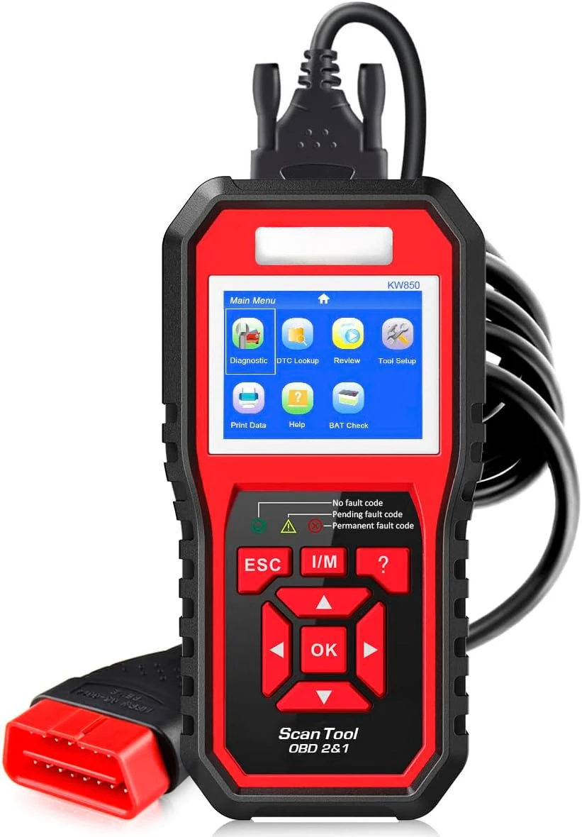KW850 Professional OBD2 Scanner Auto Code Reader Diagnostic Check Engine Light Scan Tool for OBD II Cars After 1996(Original)
KW850 Professional OBD2 Scanner Auto Code Reader Diagnostic Check Engine Light Scan Tool for OBD II Cars After 1996(Original)
