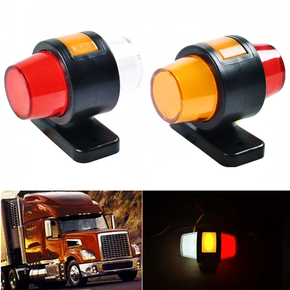 2PCS 12V-24V Truck Side Light Trailer Round Tail light Dual Color Caravan Truck Side Marker Indicator Lamp Warning Signal Light
2PCS 12V-24V Truck Side Light Trailer Round Tail light Dual Color Caravan Truck Side Marker Indicator Lamp Warning Signal Light