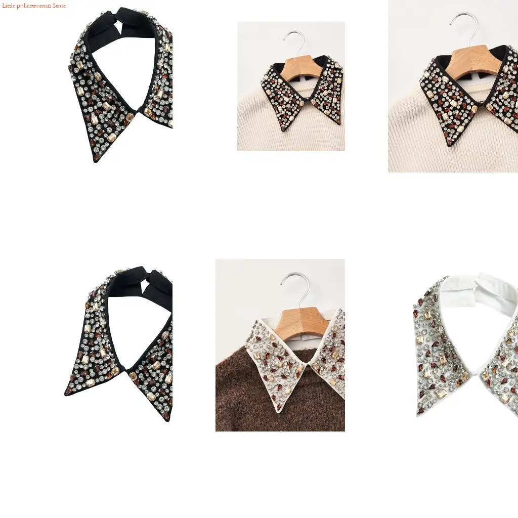 F92D Crystal Decors Detachable Collar Faux Collar Accessory For Women Outfit Enhancer
F92D Crystal Decors Detachable Collar Faux Collar Accessory For Women Outfit Enhancer