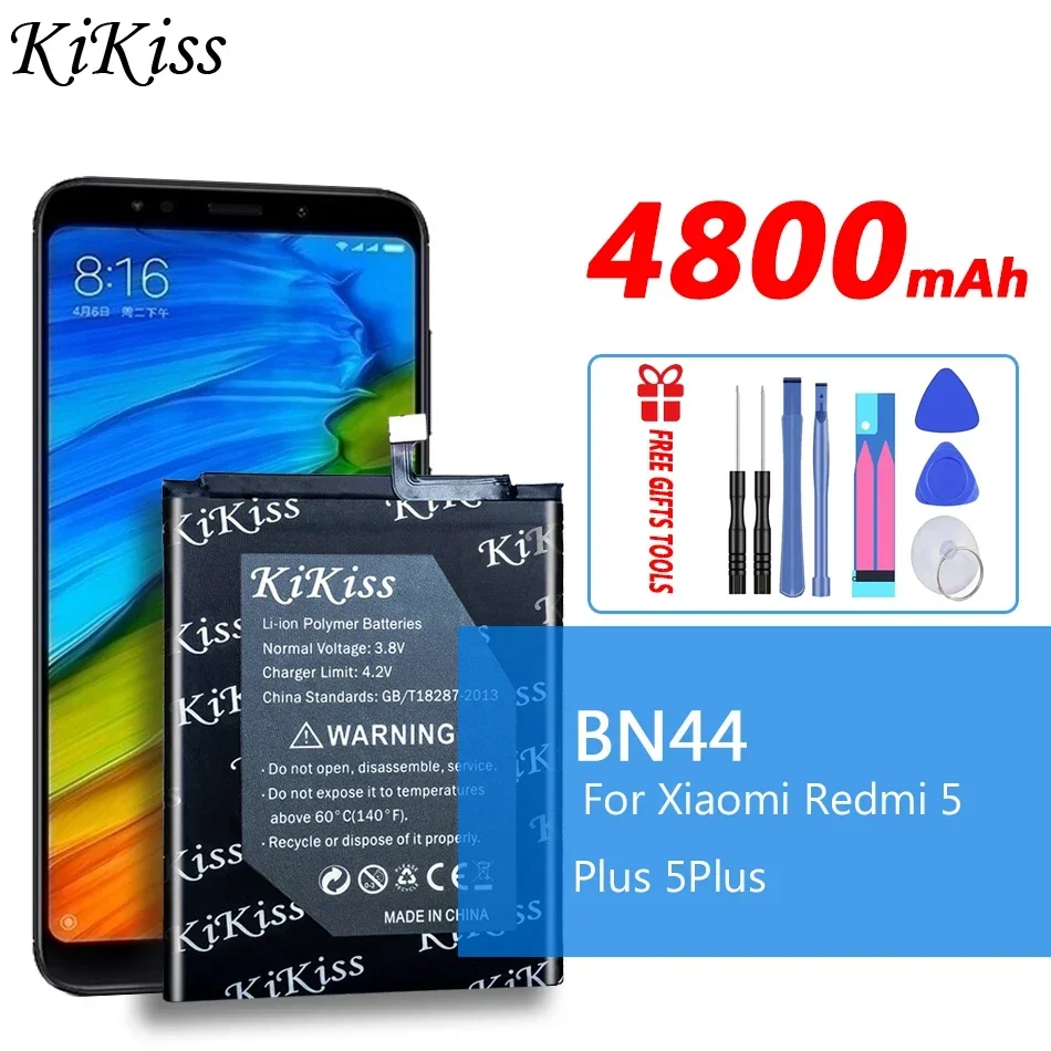 4800mAh High Capacity Mobile Phone Battery For Xiaomi Redmi 5 Plus 5Plus High Performance BN44
4800mAh High Capacity Mobile Phone Battery For Xiaomi Redmi 5 Plus 5Plus High Performance BN44