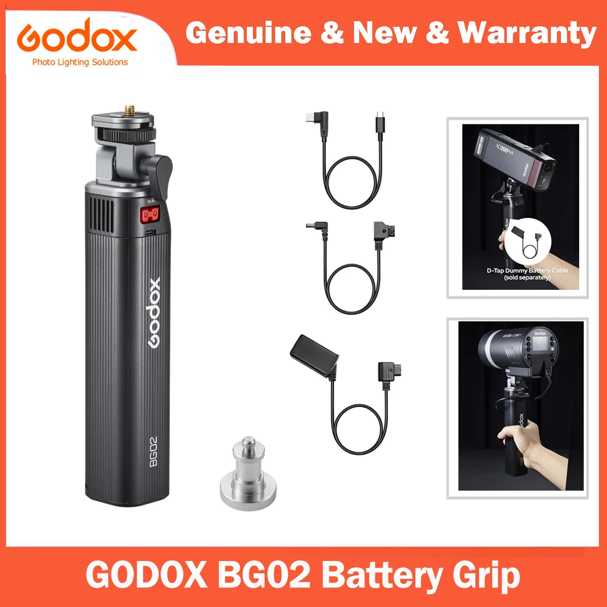 GODOX BG02 Аккумуляторная ручка 6600 мАч, 95,04 Втч 160 ° Наклонная головка, резьбовое отверстие 1/4 дюйма для вспышки Godox AD200Pro II AD300 Pro AD100 Pro
GODOX BG02 Аккумуляторная ручка 6600 мАч, 95,04 Втч 160 ° Наклонная головка, резьбовое отверстие 1/4 дюйма для вспышки Godox AD200Pro II AD300 Pro AD100 Pro