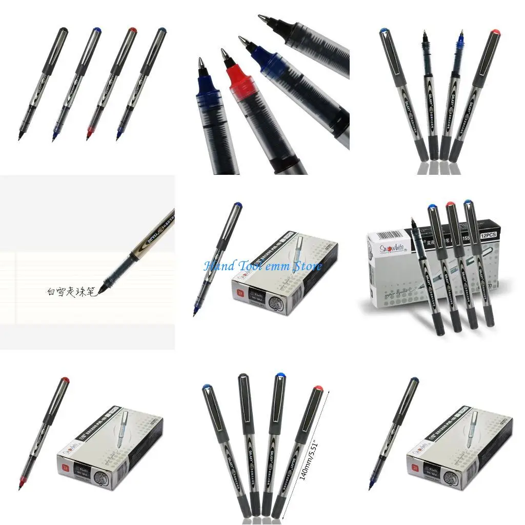 H37F 12pcs Straight Liquid Writing Pen 0.5mm Ballpoint Pen Gift for Men Women
H37F 12pcs Straight Liquid Writing Pen 0.5mm Ballpoint Pen Gift for Men Women