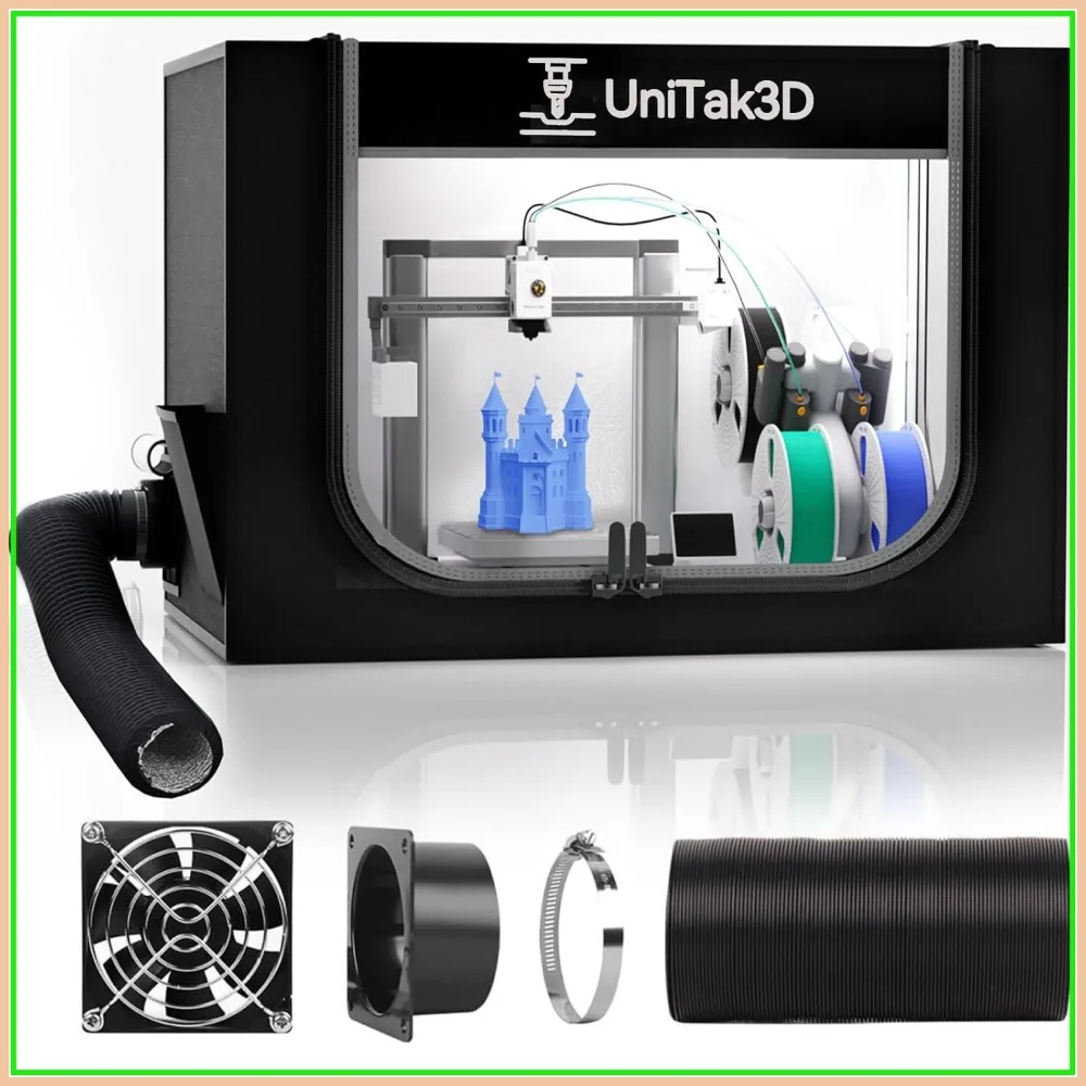 Large 3D Printer Enclosure with Ventilation,Fireproof&Dustproof,Noise Reduction,Constant Temperature,LED Lighting -32.5x23x23in
Large 3D Printer Enclosure with Ventilation,Fireproof&Dustproof,Noise Reduction,Constant Temperature,LED Lighting -32.5x23x23in