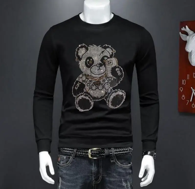 New Men's Rhinestone Designer brand pullover Sweatshirt drop shipping men's gifts
New Men's Rhinestone Designer brand pullover Sweatshirt drop shipping men's gifts