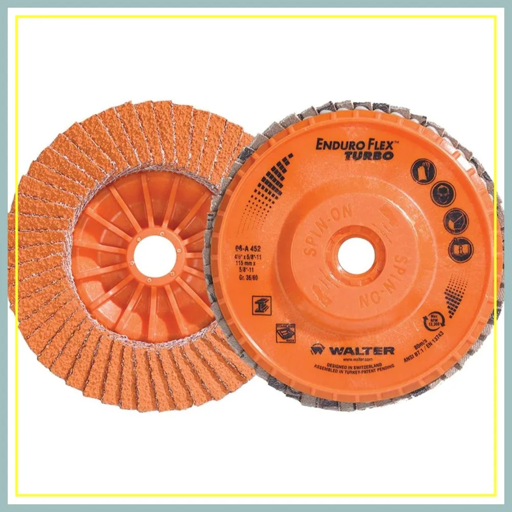 4-1/2" x 5/8-11 Flap Disc, 10-Pack, 36/60 Grit, Type 27S for Fast Grinding & Blending
4-1/2" x 5/8-11 Flap Disc, 10-Pack, 36/60 Grit, Type 27S for Fast Grinding & Blending