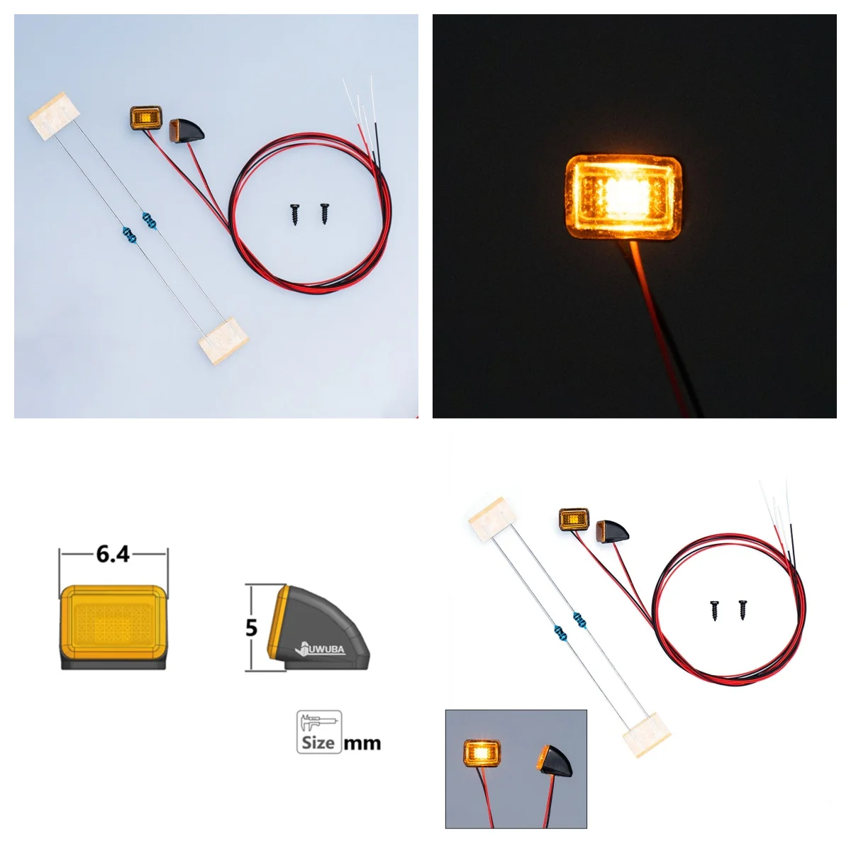 Plastic Roof Side Marker Lamp for 1/14 DIY Tamiya Radio Control Tractor Truck VO FH16 RC Lorry Dumper Model Car DIY Accessory
Plastic Roof Side Marker Lamp for 1/14 DIY Tamiya Radio Control Tractor Truck VO FH16 RC Lorry Dumper Model Car DIY Accessory