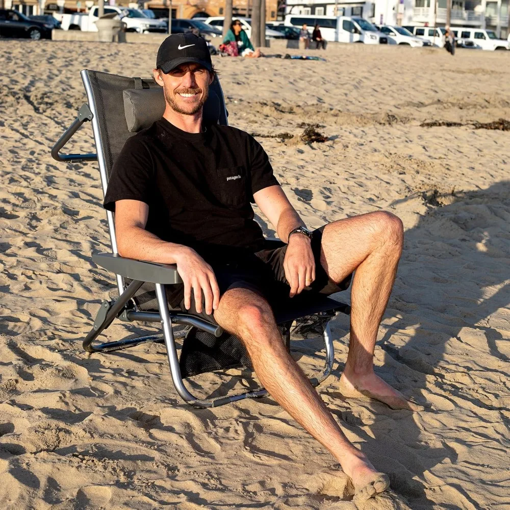 Bora High Back Beach Chairs for Adults, 5 Positions Reclining Beach Chair with Headrests, Folding Beach Chair with Cup Holder
Bora High Back Beach Chairs for Adults, 5 Positions Reclining Beach Chair with Headrests, Folding Beach Chair with Cup Holder