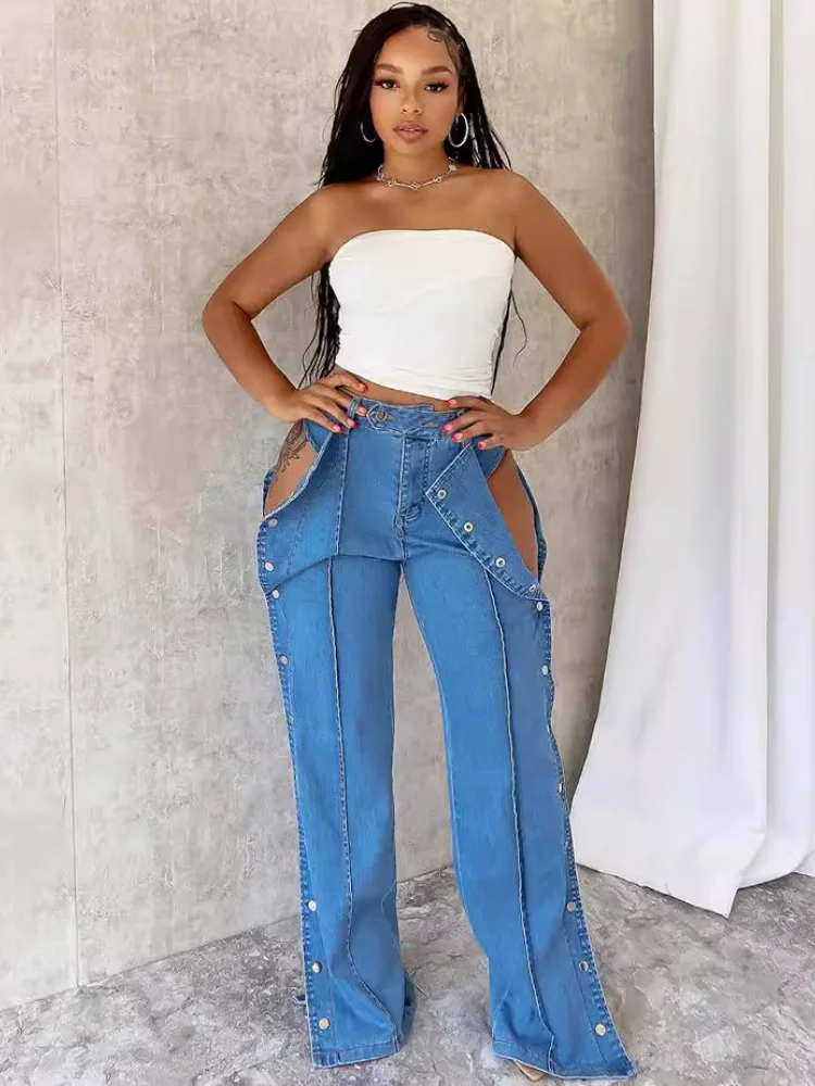 Sister Star Women's Temperament High Waist Thin High Elastic Jeans Fashion Street Double Side Button Closure Casual Pants
Sister Star Women's Temperament High Waist Thin High Elastic Jeans Fashion Street Double Side Button Closure Casual Pants