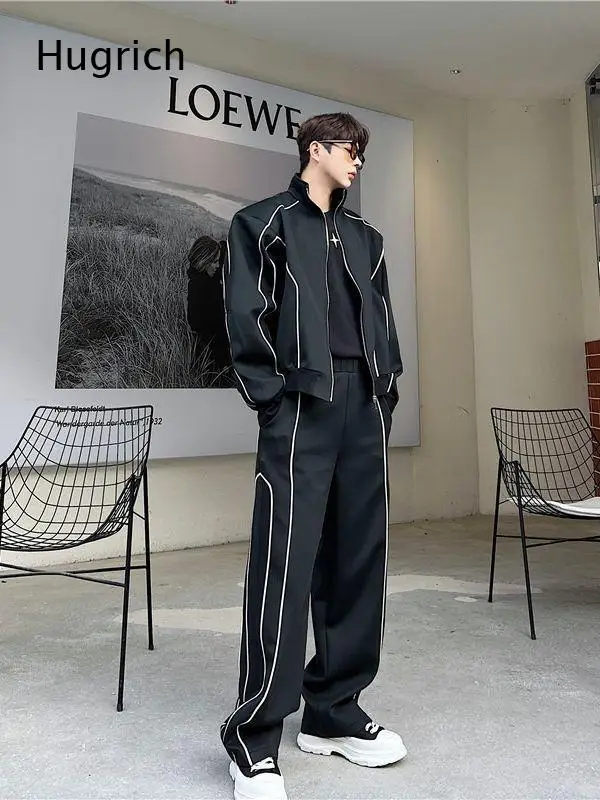 Women Black White Stripe 2 Piece Tracksuit Stand Collar Zip Jacket Wide Leg Pants Sport Set
Women Black White Stripe 2 Piece Tracksuit Stand Collar Zip Jacket Wide Leg Pants Sport Set