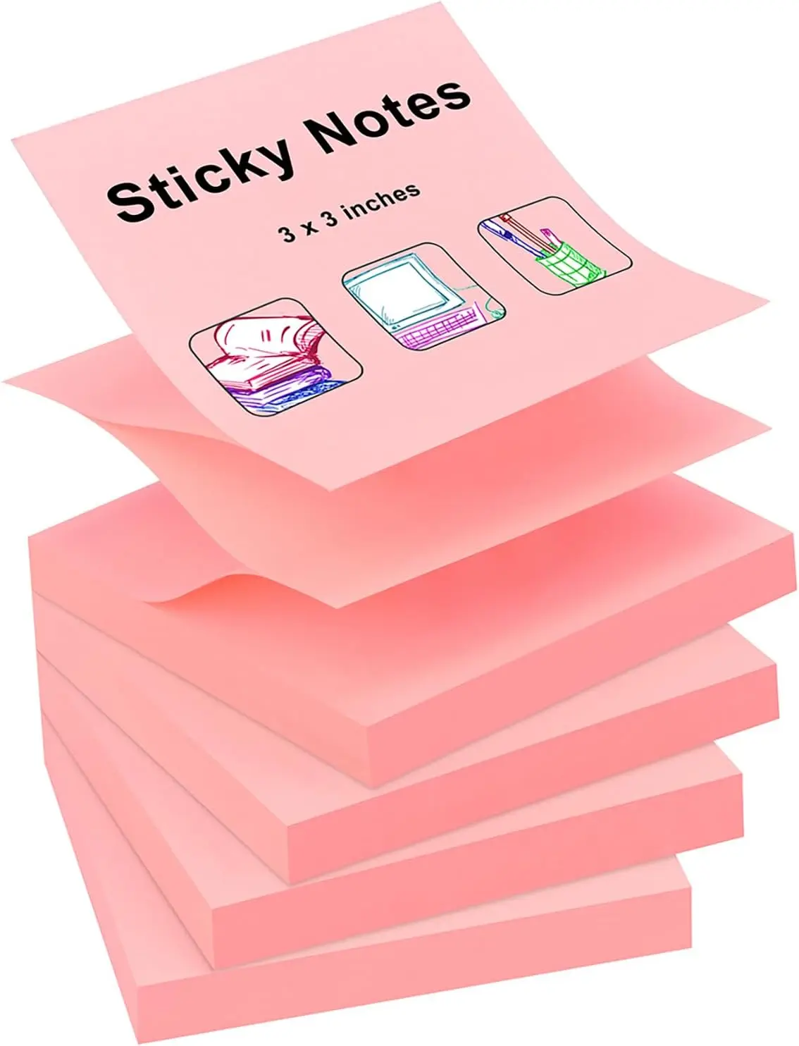 Pop-up Sticky Notes 3x3 Inches 400 Sheets 4 Pads Bright Self-Stick Notes for Office School Home
Pop-up Sticky Notes 3x3 Inches 400 Sheets 4 Pads Bright Self-Stick Notes for Office School Home