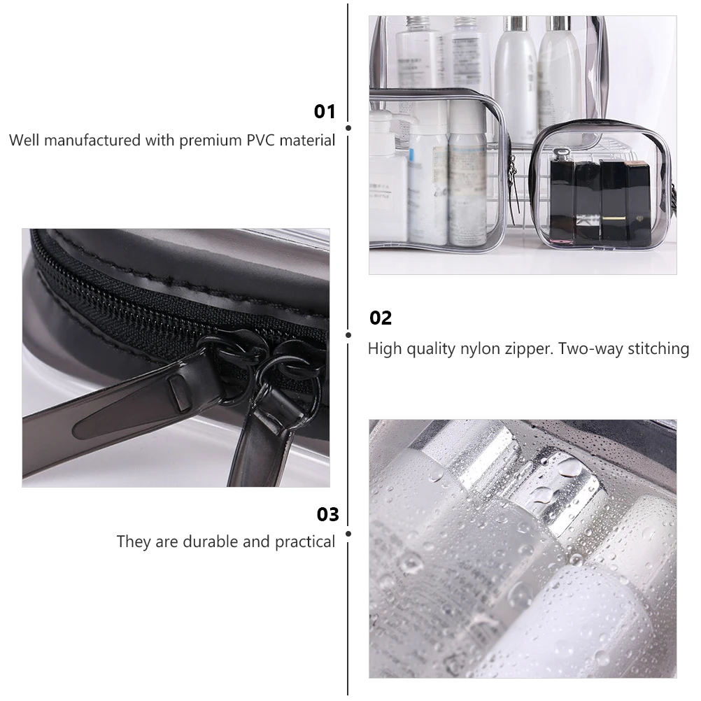 4pcs Waterproof Bag Durable PVC Travel Makeup Case Clear Toiletry Bags Storage Organizer Lightweight Practical
4pcs Waterproof Bag Durable PVC Travel Makeup Case Clear Toiletry Bags Storage Organizer Lightweight Practical