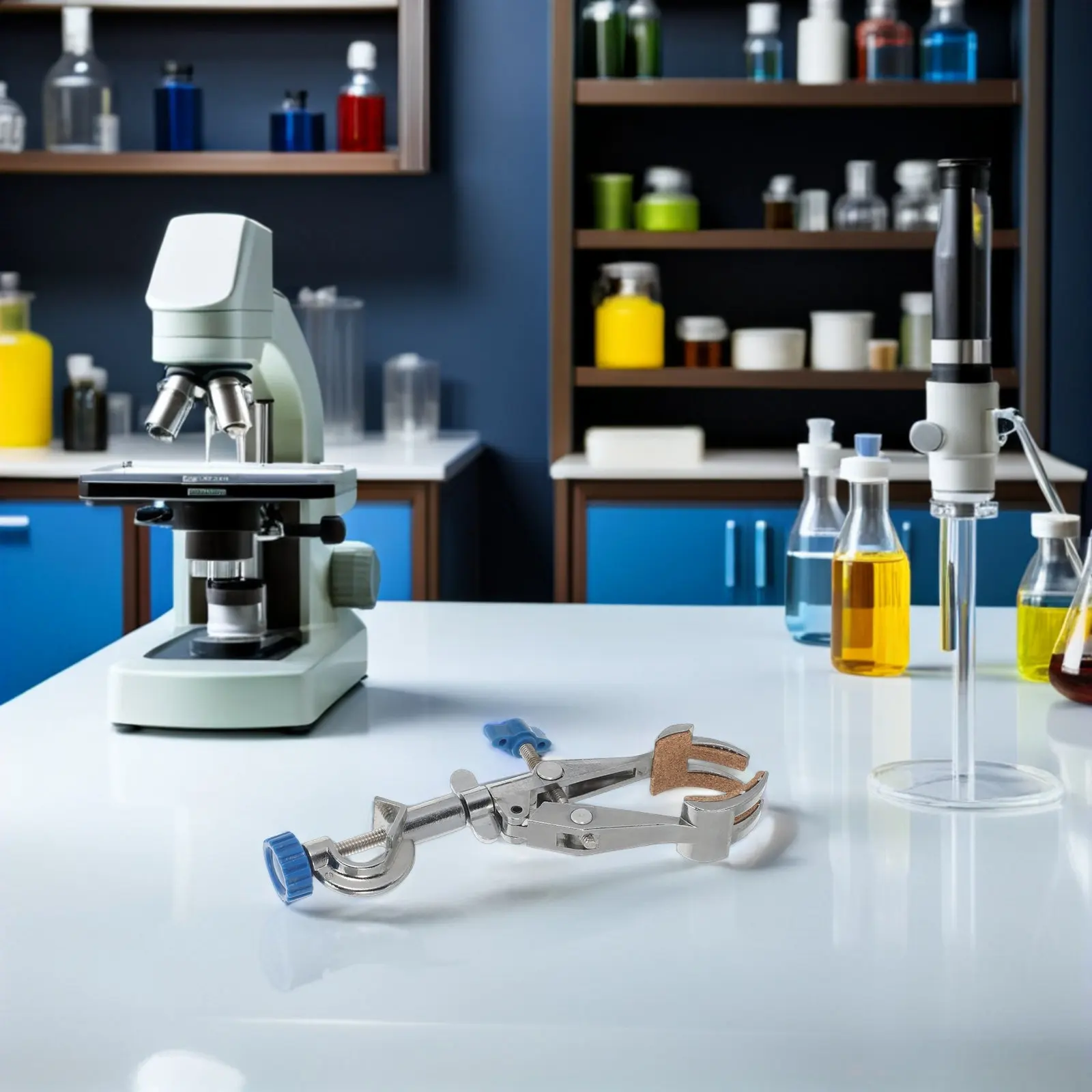 Lab Clamp for Lab Stand Adjustable 4-Prongs Beaker Holder Heat Resistant Flask Support Chemistry Rod Holder Laboratory Support
Lab Clamp for Lab Stand Adjustable 4-Prongs Beaker Holder Heat Resistant Flask Support Chemistry Rod Holder Laboratory Support