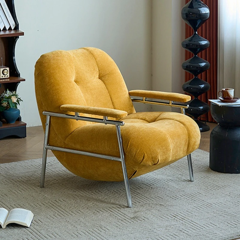 Medieval Yellow single sofa chair chenille fabric leisure recliner sofa Bauhaus style sofás para salón living room furniture
Medieval Yellow single sofa chair chenille fabric leisure recliner sofa Bauhaus style sofás para salón living room furniture