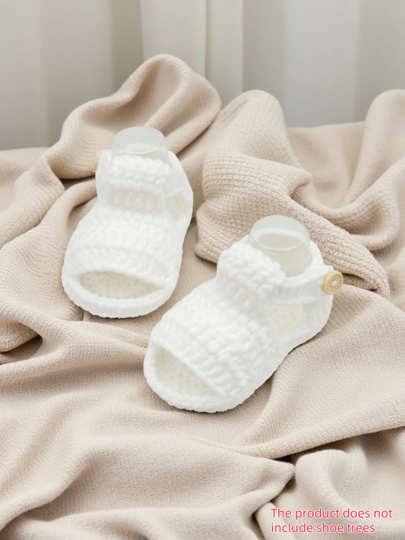 1 Pair Soft Crochet Baby Booties, White Mary Jane Style with Button Closure, Infant Size
1 Pair Soft Crochet Baby Booties, White Mary Jane Style with Button Closure, Infant Size