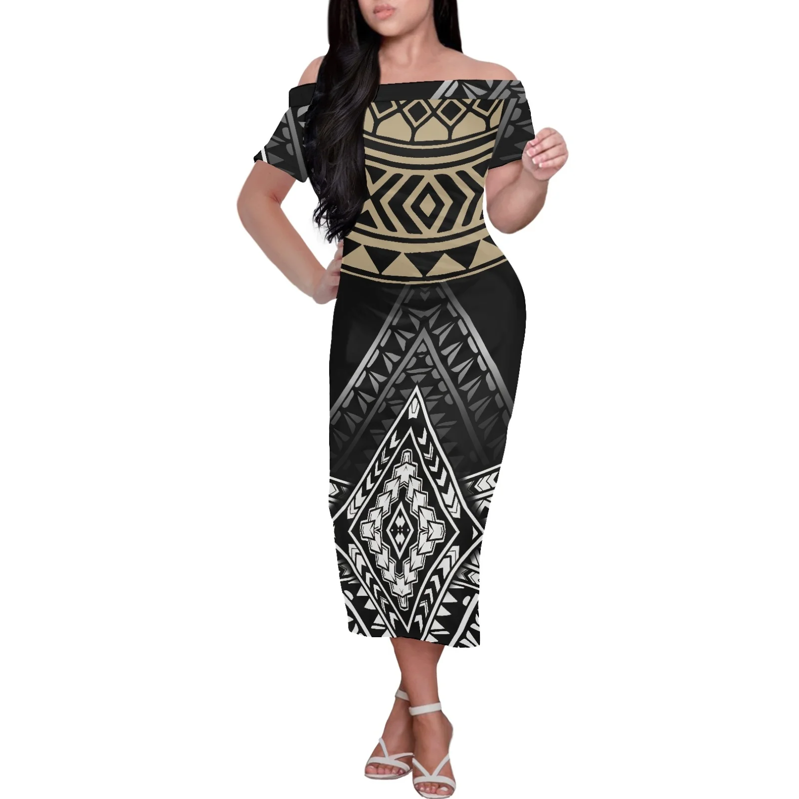 Polynesian Short Sleeve Women Clothing Hawaii Tattoos Dresses For Women Party Wedding Evening Off Shoulder Party Dress
Polynesian Short Sleeve Women Clothing Hawaii Tattoos Dresses For Women Party Wedding Evening Off Shoulder Party Dress