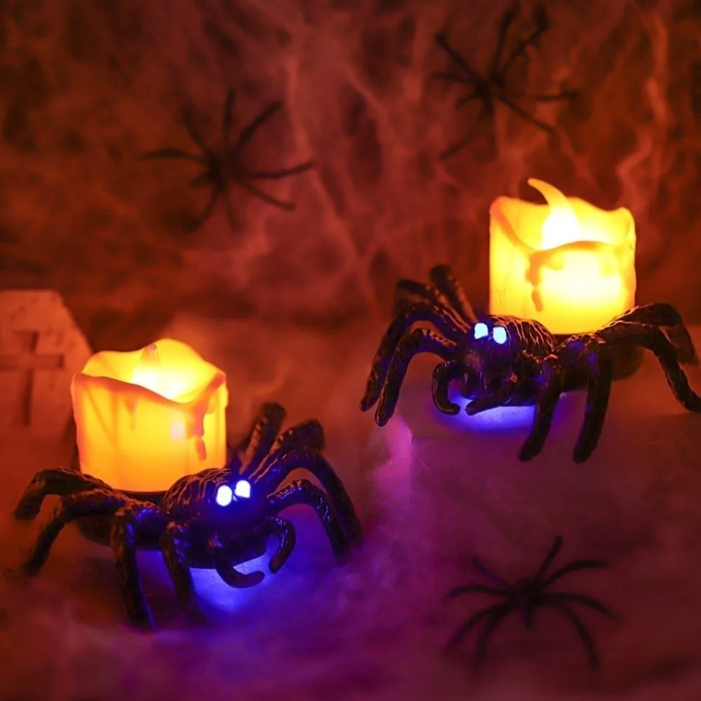 Plastic Halloween Spider Pumpkin Lamp Scary Crawly Spider Pumpkin LED Light Decorative Realistic Spider Night Light 
Plastic Halloween Spider Pumpkin Lamp Scary Crawly Spider Pumpkin LED Light Decorative Realistic Spider Night Light