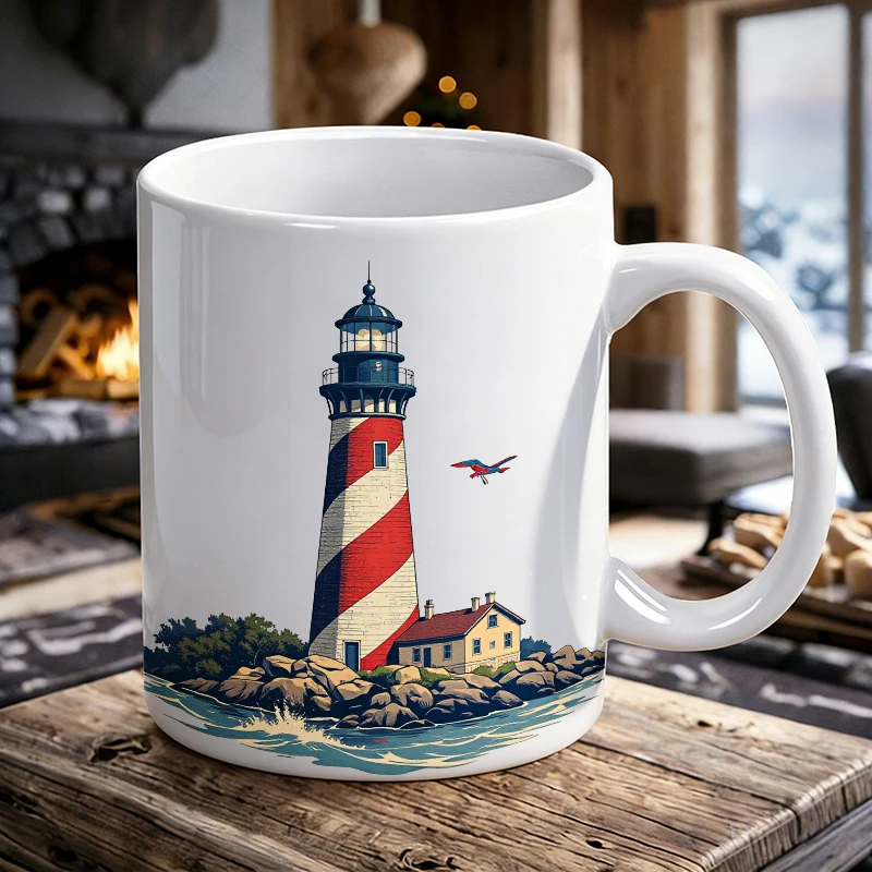 Independence Day Mug Coffee Cup Ceramic Cup Vintage-Inspired Lighthouse and Seaside Cottage Art Print
Independence Day Mug Coffee Cup Ceramic Cup Vintage-Inspired Lighthouse and Seaside Cottage Art Print