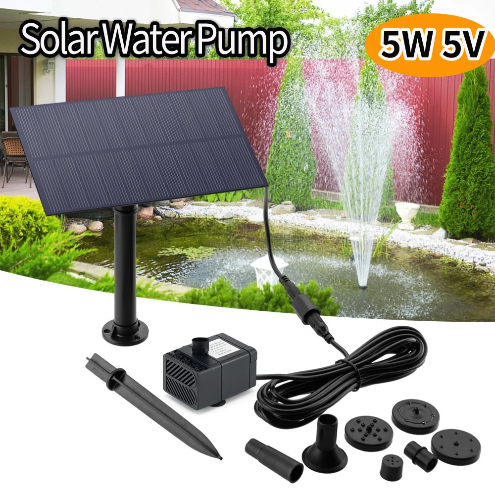 5W 5V Water Fountain Garden Decor with Stake Outdoor Solar Water Pump Kits Watering System Energy Saving for Pool Fish Tank
5W 5V Water Fountain Garden Decor with Stake Outdoor Solar Water Pump Kits Watering System Energy Saving for Pool Fish Tank