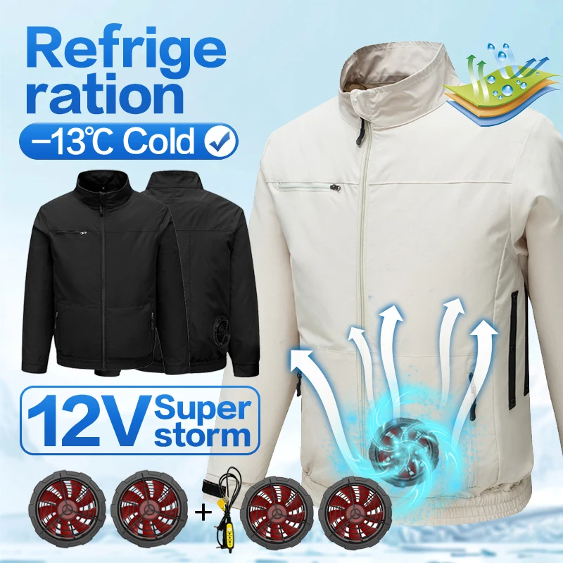 Cooling air conditioning suit - suitable for summer with fan for cooling and sun protection. Sun protection suit for outdoor use
Cooling air conditioning suit - suitable for summer with fan for cooling and sun protection. Sun protection suit for outdoor use