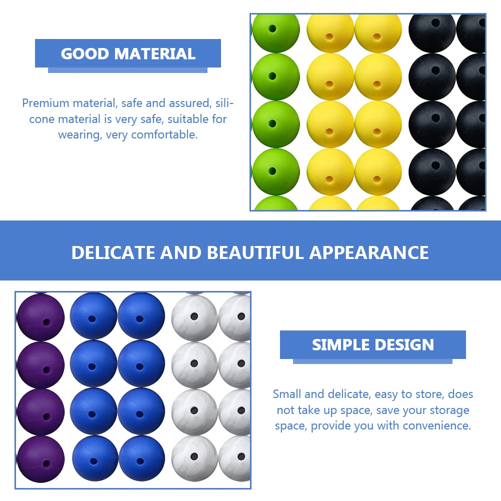 100Pcs Silicone Beads Jewelry Making Craft DIY Loose Beads for Bracelets Necklaces Decorations Crafts Handmade Projects
100Pcs Silicone Beads Jewelry Making Craft DIY Loose Beads for Bracelets Necklaces Decorations Crafts Handmade Projects