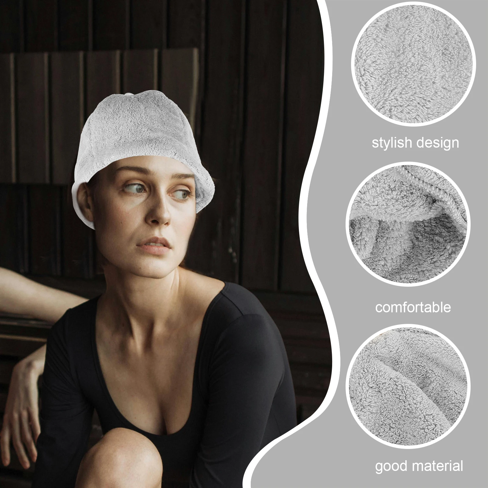 Coral Fleece Sauna Hat Bathing Cap for Men Women UV Protection Breathable Holes Soft Comfortable Warm Wide Brim Design Stylish
Coral Fleece Sauna Hat Bathing Cap for Men Women UV Protection Breathable Holes Soft Comfortable Warm Wide Brim Design Stylish